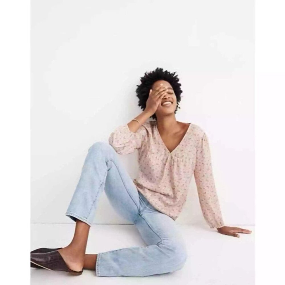 Madewell Floral Blouse xl - Picture 10 of 10